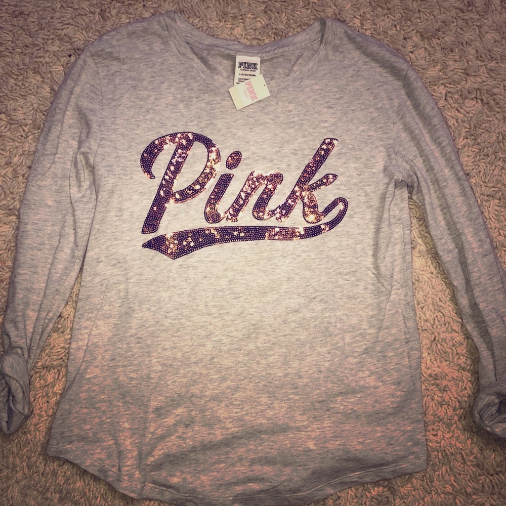 PINK/VS  3/4 sleeve shirt